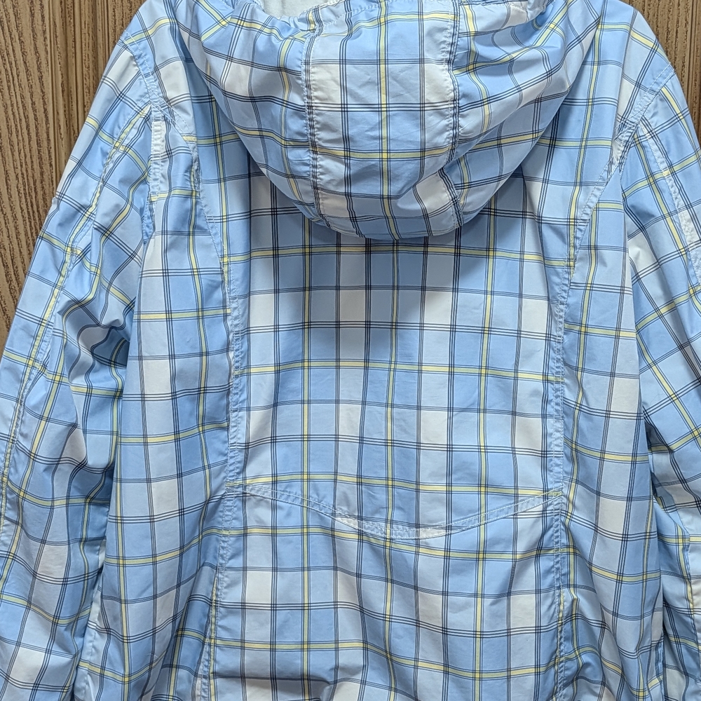 Eddie Bauer Light Blue Plaid Jacket - Picture 3 of 7
